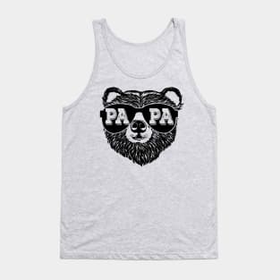 Retro Papa Bear New Dad Father's Day Daddy Birthday Family Tank Top